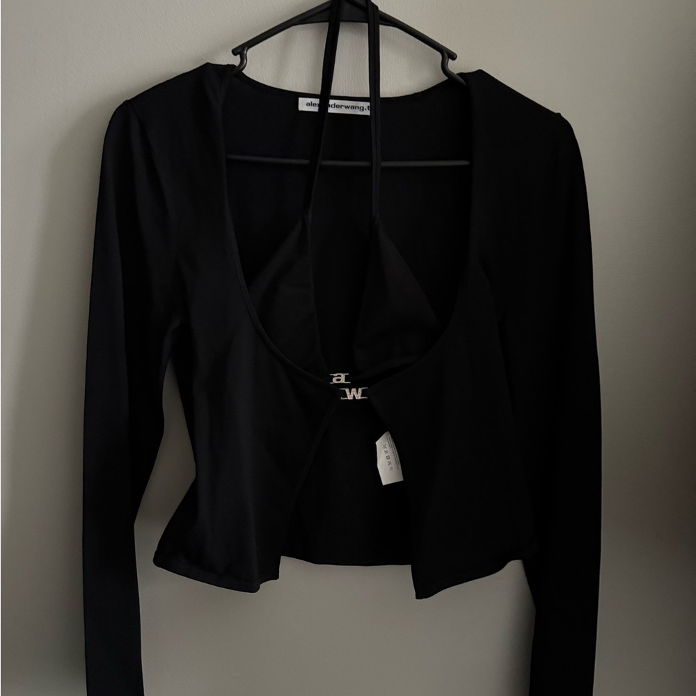 NEVER WORN Alexander Wang Black Long Sleeve Top